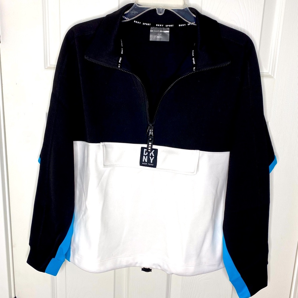 DKNY Sport Woman’s Colorblock Pullover Quarter Zip Sweatshirt